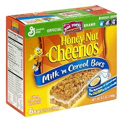 Cheerios Honey Nut , Milk 'n Cereal Bars, 6-Count Boxes (Pack of 10)