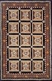Maison 01 Black Dark Brown/Light Brown/Beige by Momeni Maison Collection
