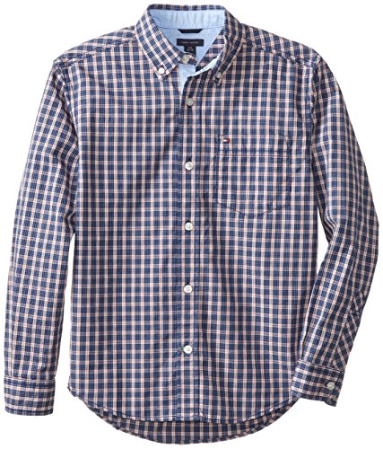 Tommy Hilfiger Big Boys' Long Sleeve Reece Plaid Shirt