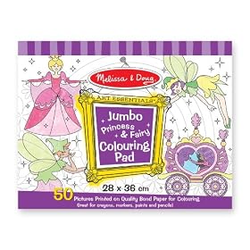 Melissa & Doug Jumbo Coloring Pad - Princess & Fairy