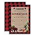 Lumberjack Birthday Party Celebration Invitations for Boys, 20 5