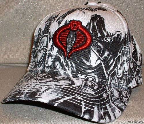  G.I.JOE Red COBRA Logo Adult Size White Baseball HAT