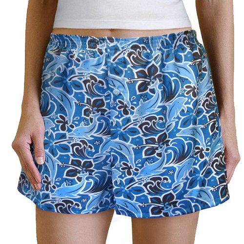 DOLPHINS Boxers Lg Cute Dolphin 100% Cotton Boxer Shorts for HIM or HER- SEARCH BROAD BAY BOXERS FOR MORE DESIGNS Unique GIFT Ideas Man Men Boyfriend Woman Women Ladies Mother Dad Mom CUTE!