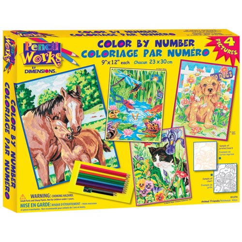 PencilWorks - Animal Friends Variety Pack Color-by-Number