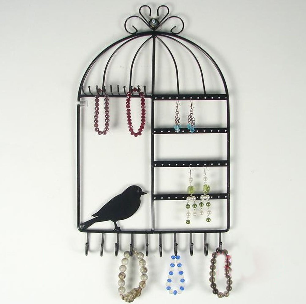 Wall Mount Jewelry Organizer Hanging Earring Holder