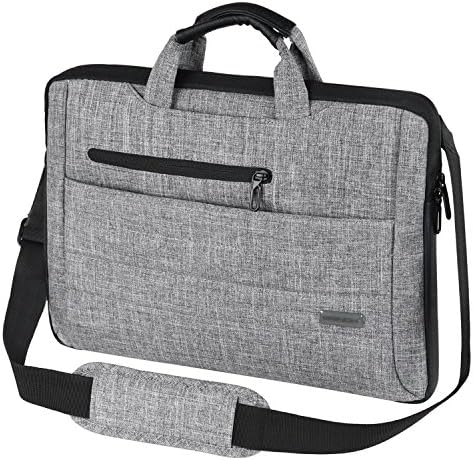 15.6-Inch Multi-functional Laptop Sleeve Bag Case Cover Handbag/Briefcase/Crossbody Shoulder Messenger Bag for Laptop, Tablet, MacBook Pro, Notebook /Men/Women/College-Grey
