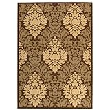 IMAGE OF Safavieh Courtyard Collection CY2714-3409 Chocolate and Natural Indoor/ Outdoor Area Rug, 8-Feet by 11-Feet 2-Inch