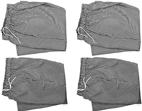 4-PACK - Chef Pants Checkered Elastic Waist Baggy Black/White houndstooth-M