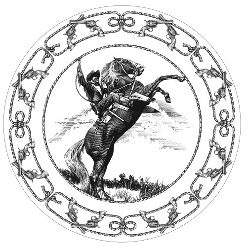 PTS America 222 Fifth Slice of Life Cowboy 10-1 4-inch Dinner Plate by PTS America