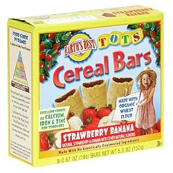 Earth's Best Organic Tots Cereal Bars, Strawberry Banana, 5.3-Ounce Boxes (Pack of 6)