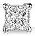 FANTOM Wholesale Sterling Silver Cubic Zirconia Stud Earrings Solid Heavy Basket Settings