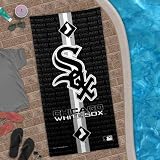 Chicago White Sox Black Team Stripe Beach Towel