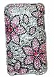 Silver with Pink Daisy Flower Jewel Pearl Premium Luxury Full Diamond Rhinestone Snap on Hard Skin Faceplate Bling Case for Apple Ipod Touch Itouch 2nd Generation 3rd Generation 2nd Gen 3rd Gen 8Gb 16GB 32Gb