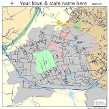 Street & Road Map of Fort Meade, Maryland MD - Printed poster size wall atlas of your home town