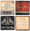 Set of 4 Tuscan Wine 12"x12" Resin Wall Tiles