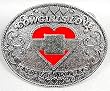 Cowgirls Loves Chevy Trucks (Red) Enamel Pewter Buckle