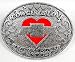 Cowgirls Loves Chevy Trucks (Red) Enamel Pewter Buckle