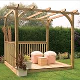 from Garden Central 2.4 x 2.4m Easy Deck Kit Including Pergola