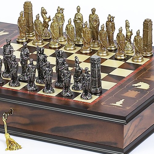 Lorenzini Chessmen & Napoli Chess Board/Case From Italy