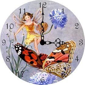 Painting Butterflies Wall Clock