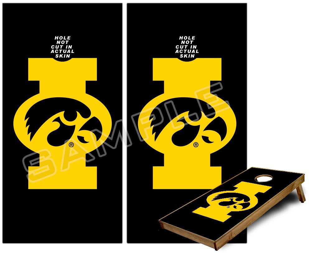 Cornhole Bag Toss Game Board Vinyl Wrap Skin Kit - Iowa Hawkeyes Tigerhawk Oval 02 Gold on Black (fits 24x48 game boards - Gameboards NOT INCLUDED)
Cornhole Bag Toss Game Board Vinyl Wrap Skin Kit - Iowa Hawkeyes Tigerhawk Oval 02 Gold on Black (fits 24x48 game boards - Gameboards NOT INCLUDED)