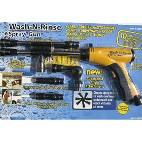 Bon-Aire Wash-N-Rinse Yellow Spray Gun Pack - 10 Different Connections Combos