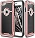 E LV iPhone 6S Case Cover Slim Armor Defender for iPhone 6S / iPhone 6 - [BLACK/ROSE GOLD]