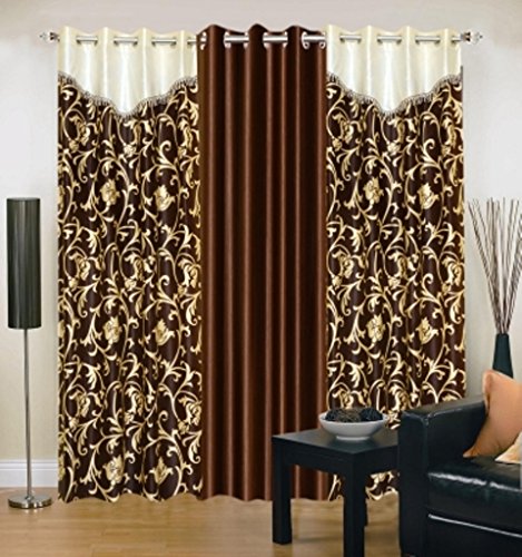 Buy Super India Faux Silk Designer Set Of 3 Pieces Long Door
