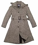Rothschild Girls Lined Wool Tweed Coat with Detachable Hood (Cocoa-met, Size 8)