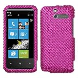 Hot Pink With Full Rhinestones Hard Protector Case Cover For HTC Ruby Arriv ....