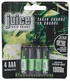 Juice Rechargeable NiMH Batteries, Size AAA, 4-Count Packages (Pack of 2)