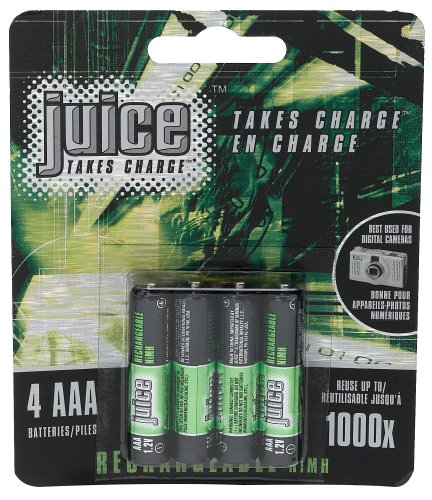Juice AAA-4 Pack Rechargeable NiMH Batteries