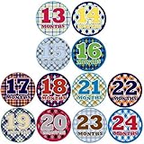Sticky Bellies Baby Onesie Monthly Milestone Stickers (Oh Sew Handsome 13-24 months)