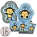 Monkey Boy - Party Tableware Plates, Cups, Napkins - Bundle for 16