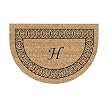 Monogrammed Doormat with Black Border - H (23.5x35.5" Round)