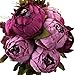 Duovlo Fake Flowers Vintage Artificial Peony Silk Flowers Wedding Home Decoration,Pack of 1 (Purple)
