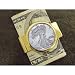 Silver Walking Liberty Half Dollar Goldtone Coin Moneyclip Coin Jewelry