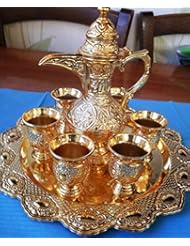 Kitchen: Decorative Gold Plated Service Set Beautiful Service. Set From Jerusalem - IL-AL