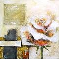 Rose Rhymes Original Hand-Painted Oil on Canvas Wall Art - 32x32"