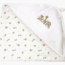 Under The Nile Organic Cotton Hooded Blanket - Au Naturelle Animal Print