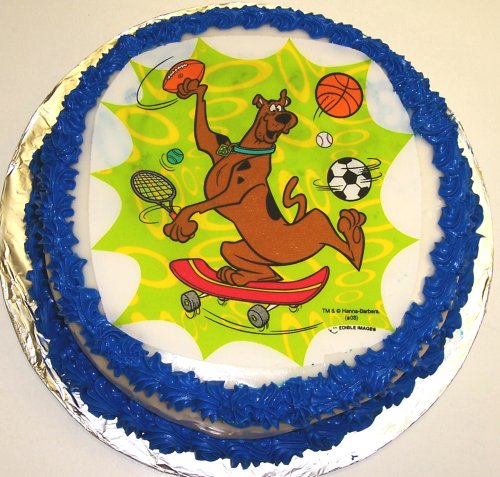 Scooby Doo Carrot Decorated Cake Single Layer 8 Round Blue Trim by Scott