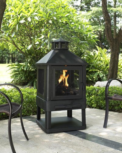 Crosley Outdoor Villa Fireplace (Black) (45.5