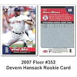 Boston Red Sox 2007 Fleer Devern Hansack Rookie Card