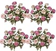 Four Pieces of 18" Artificial Ranunculus Flower Bushes