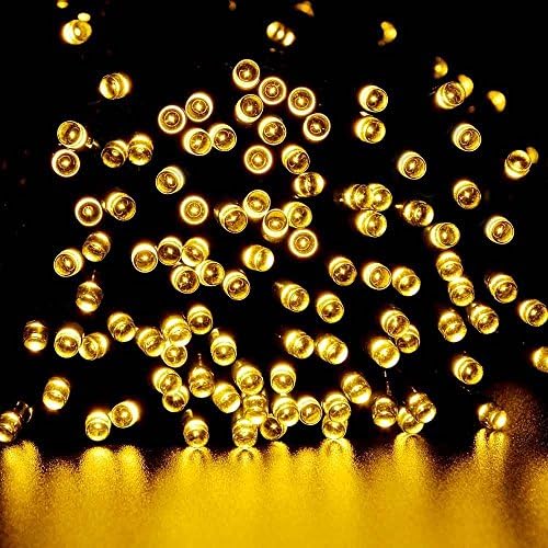 HEYDO Solar Christmas Lights 72ft 200 LED 8 Modes Solar Fairy String Lights for Outdoor, Gardens, Homes, Wedding, Christmas Party, Waterproof (22m 200 LED Warm White)