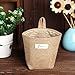 Ularmo New Hot Stripe Small Storage Sack Cloth Hanging Non Woven Storage Basket Bag (beige)