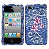 Juicy Flower With Full Rhinestones Hard Protector Case Cover For Apple iPho ....