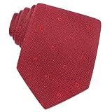 Fendi Red Mini Squares & Logos Woven Silk Tie