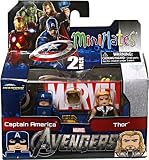 Marvel MiniMates Series 45 Avengers Movie Mini Figure 2Pack Captain America ThorIMAGE