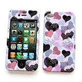 Apple iPhone 4 Snap-on Protector Hard Case Image Cover "Patterns of Love" D ....